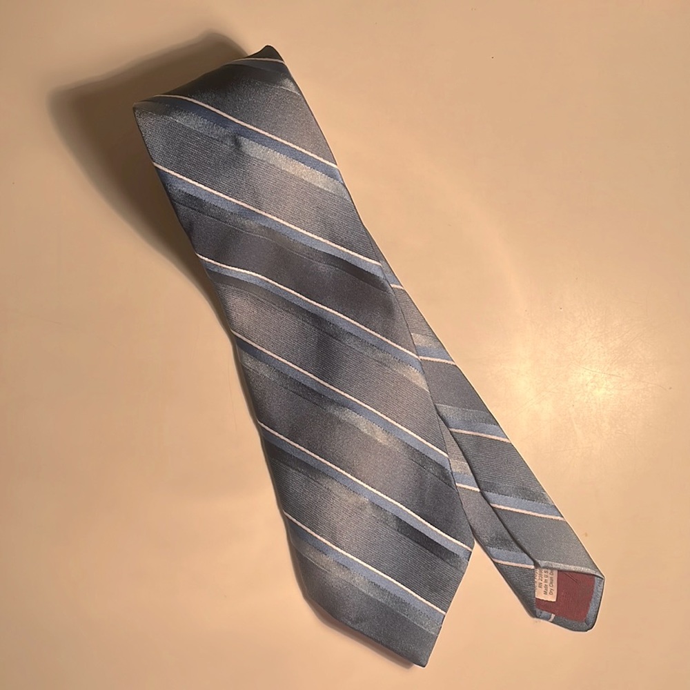 Vintage Blue and White Striped Tie 615 Collection